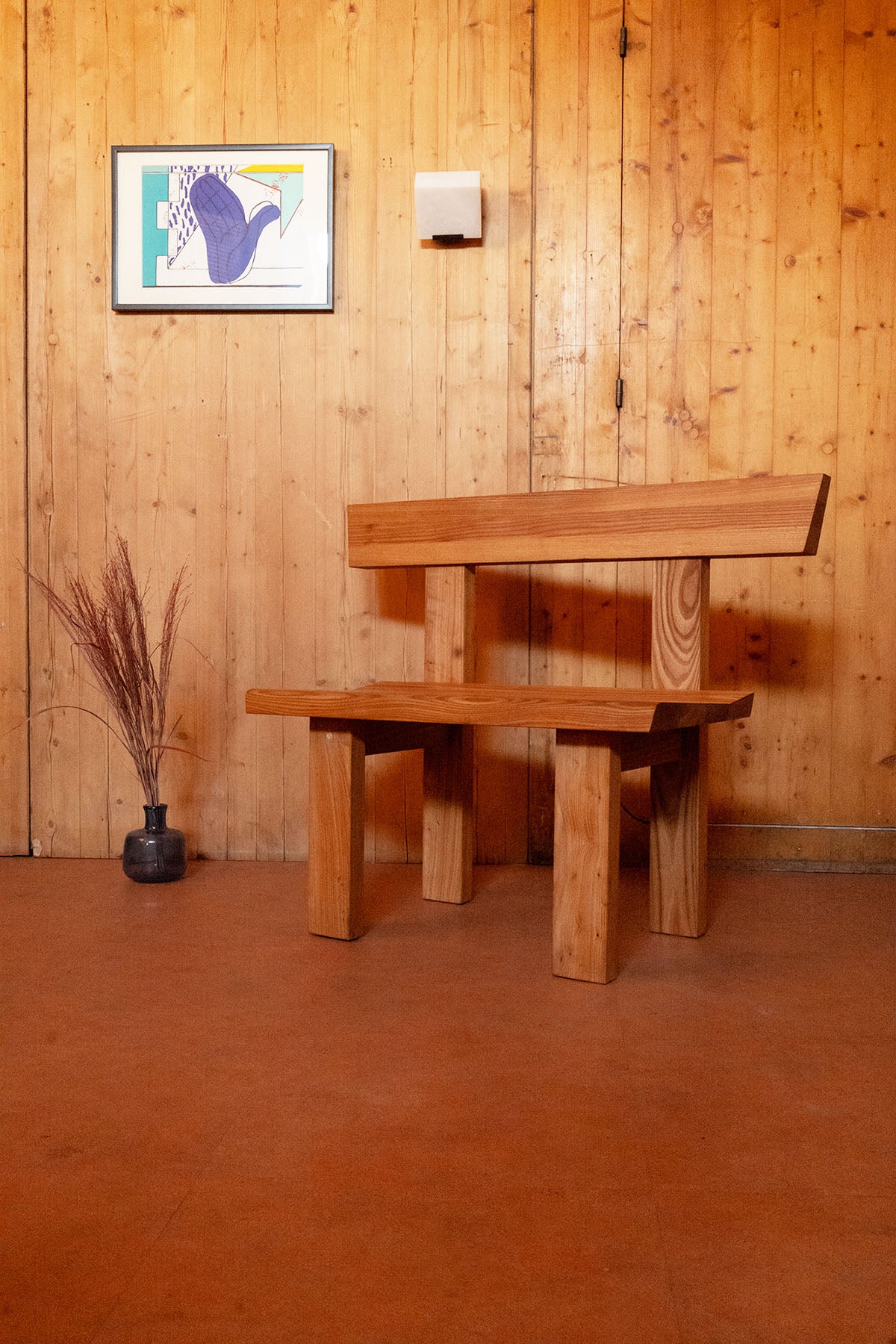 Round Back Bench Straight100 35-H