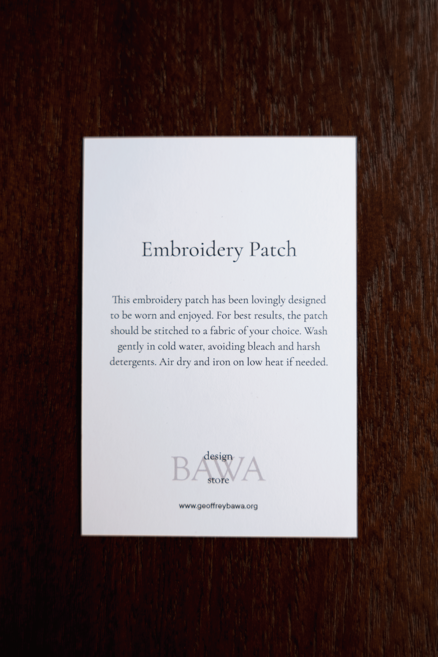 Embroidery Patch - Geoffrey Bawa