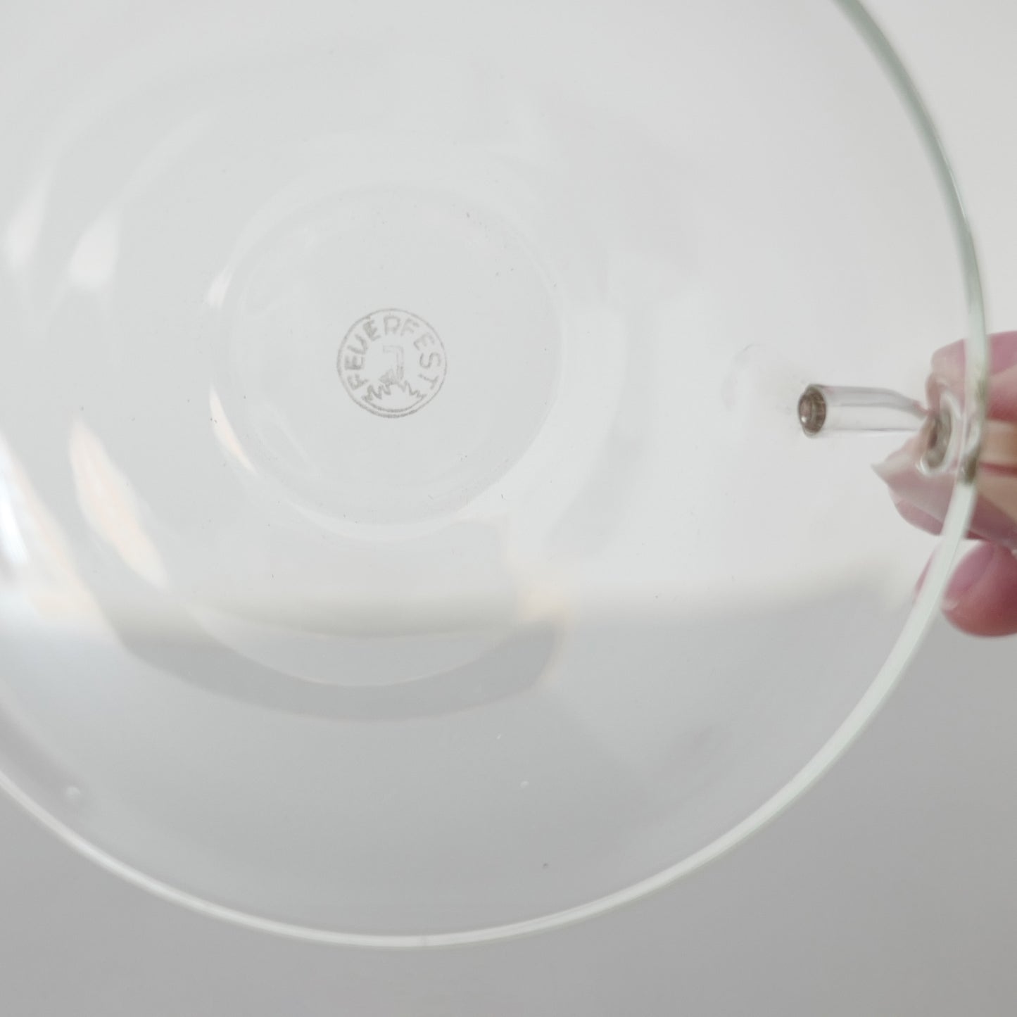 1950's Glass Cup & Saucer Designed by Wilhelm Wagenfeld : B
