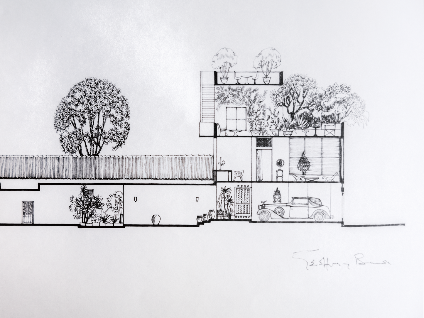 Drawing Poster - Geoffrey Bawa