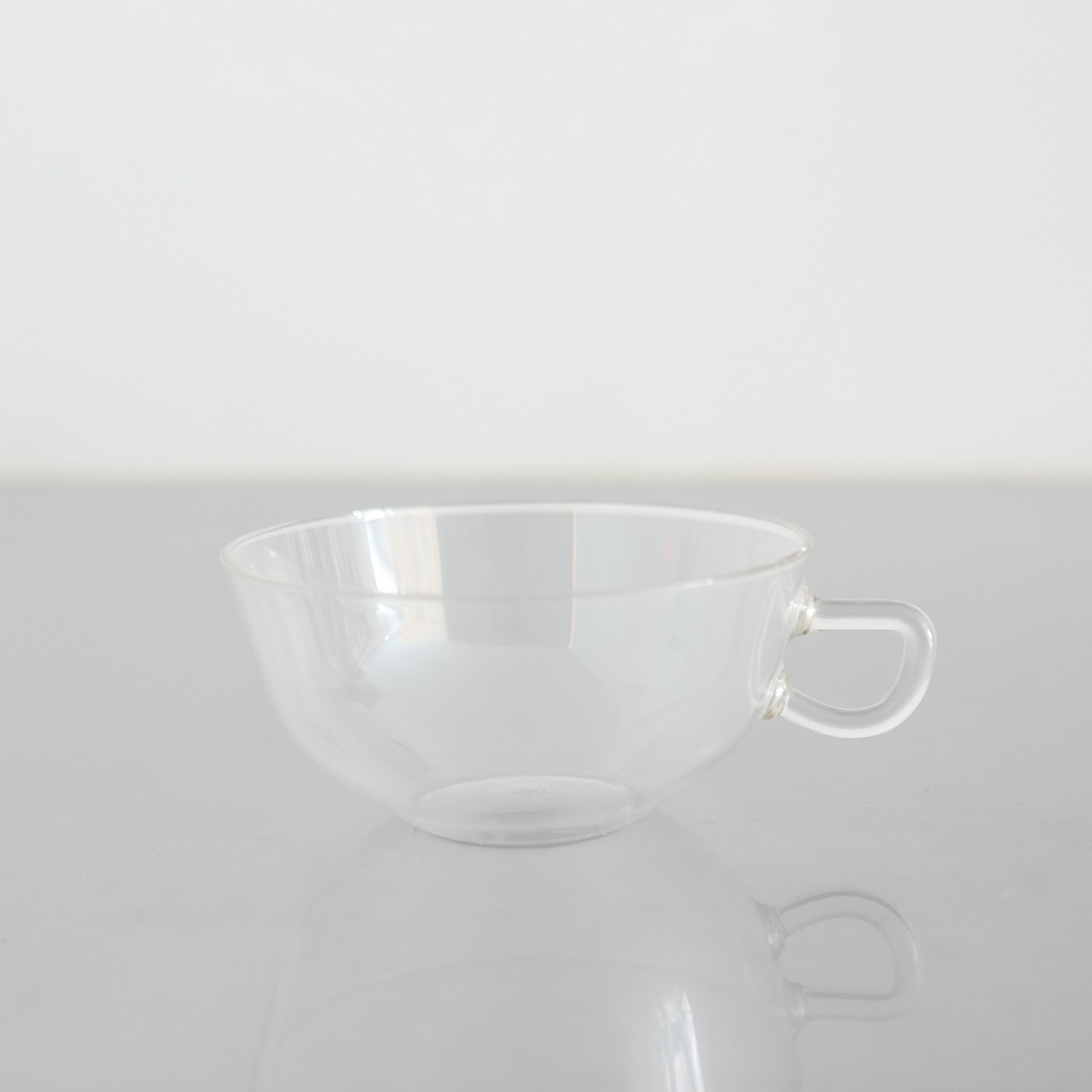 1950's Glass Cup & Saucer Designed by Wilhelm Wagenfeld : A