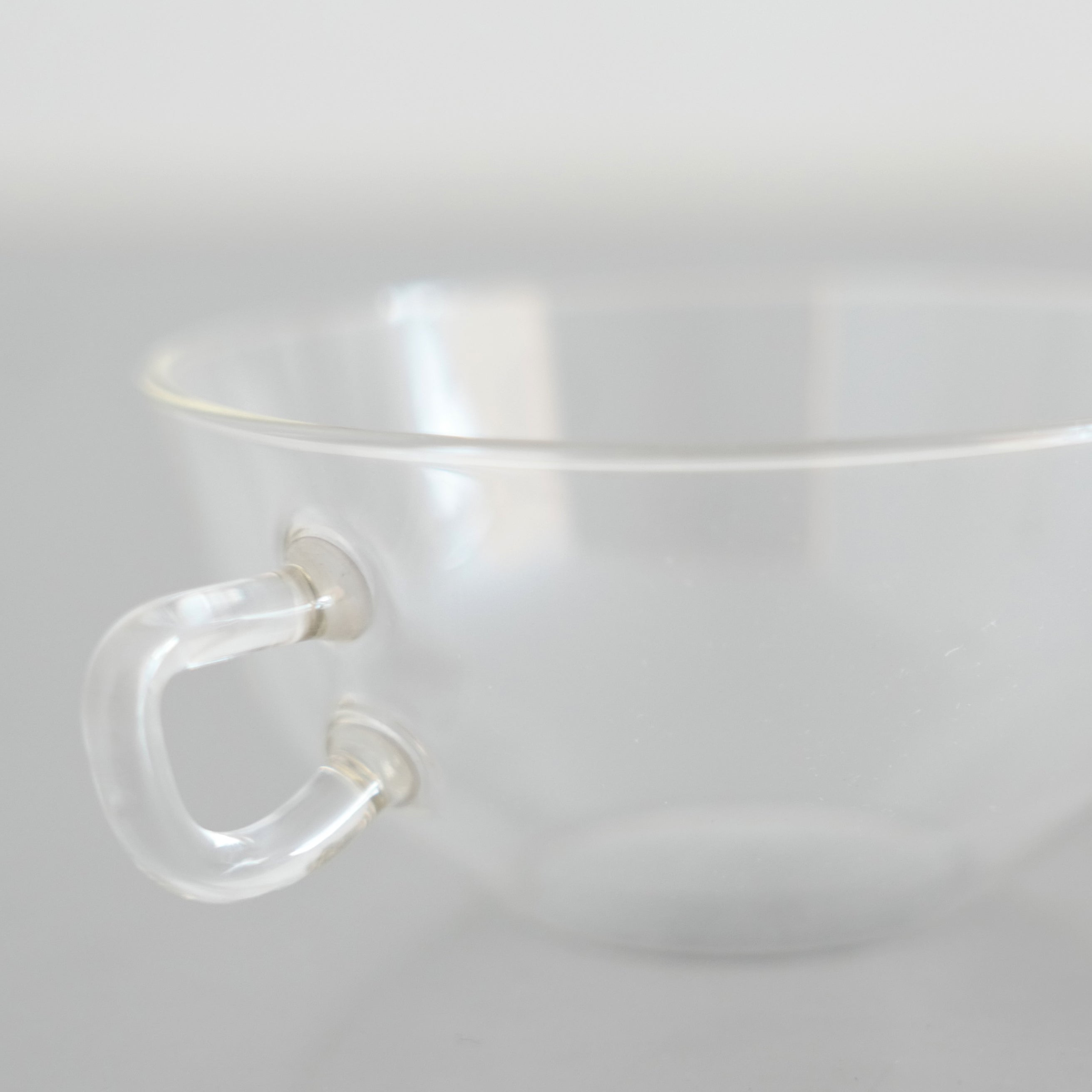 1950's Glass Cup & Saucer Designed by Wilhelm Wagenfeld : A