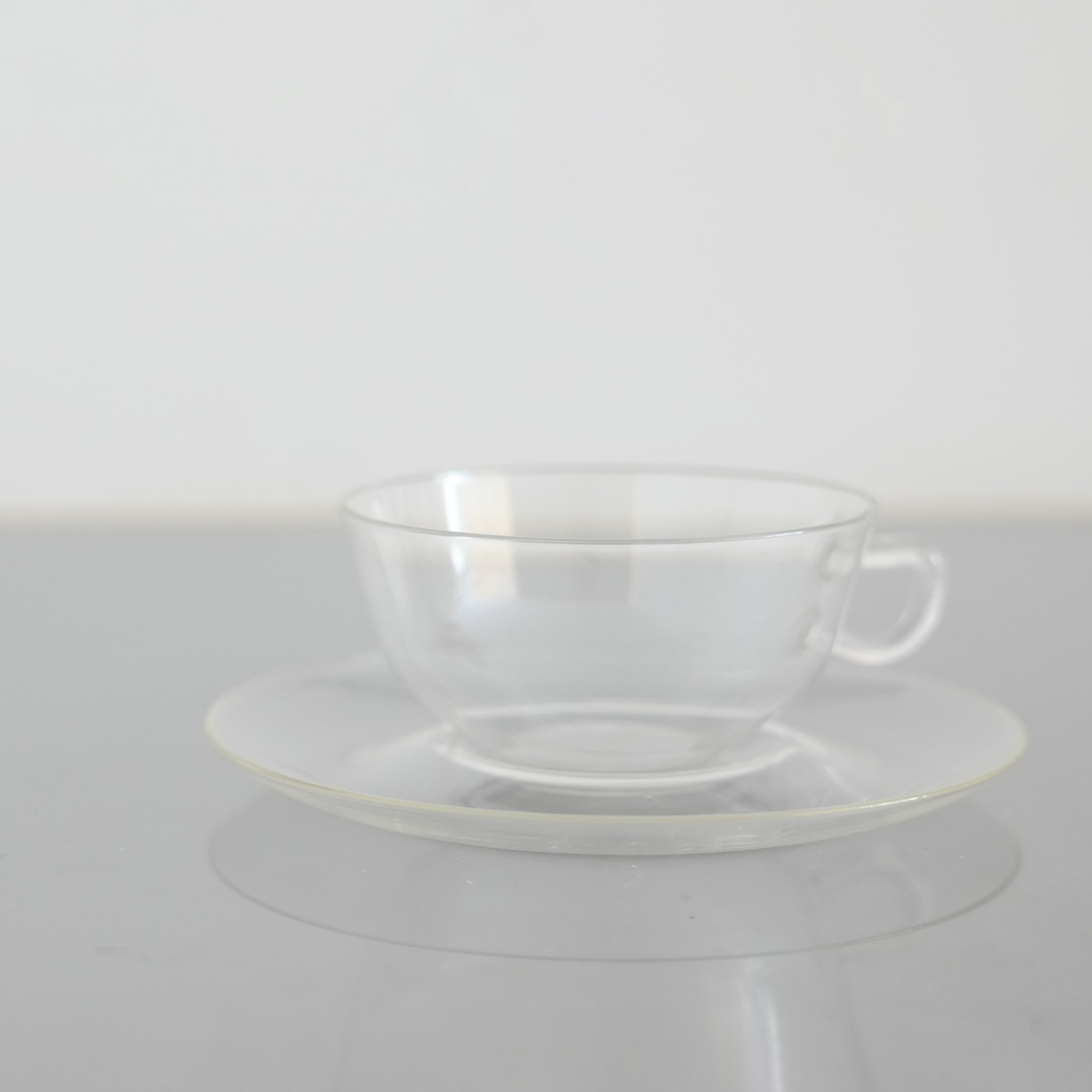 1950's Glass Cup & Saucer Designed by Wilhelm Wagenfeld : A – CASA DE