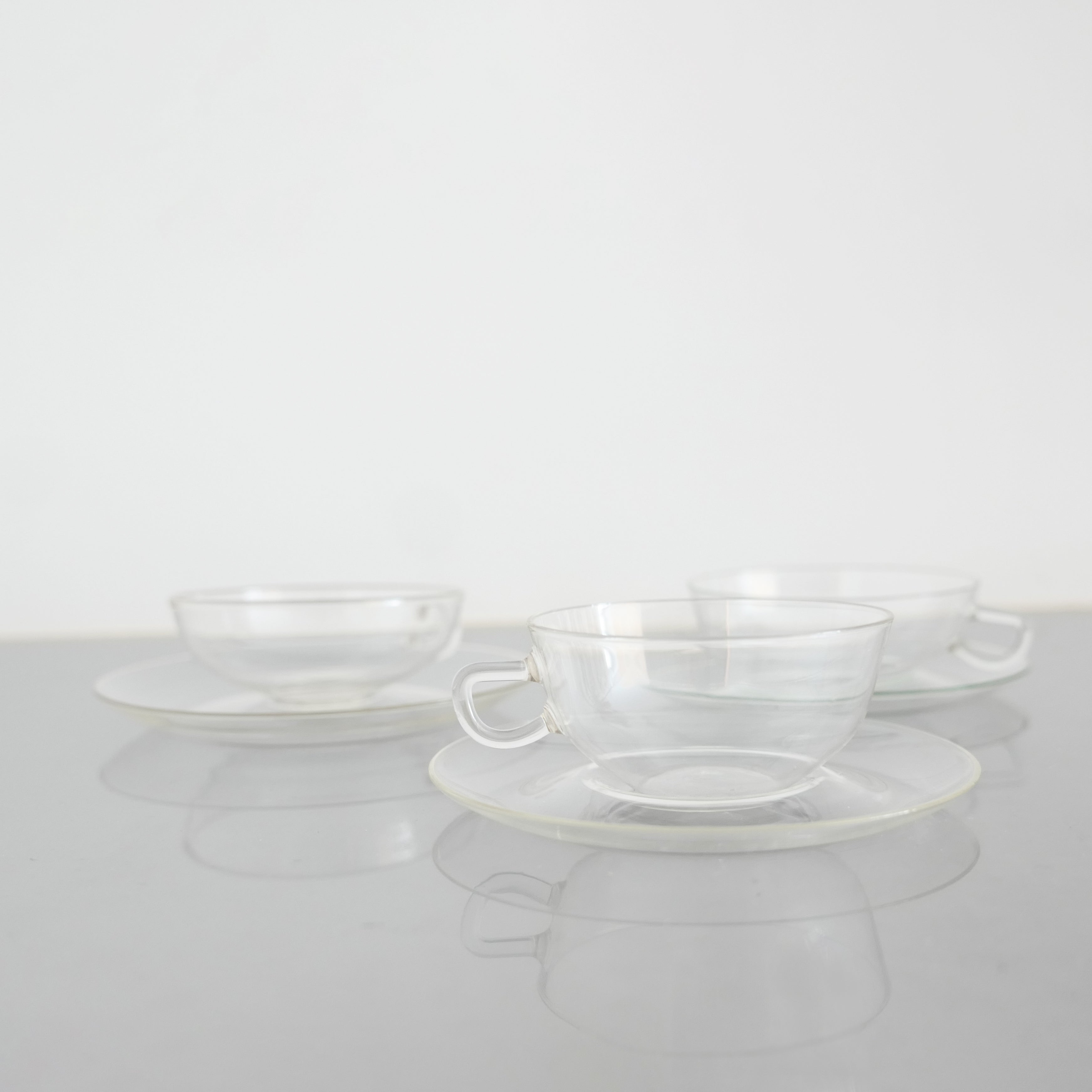1950's Glass Cup & Saucer Designed by Wilhelm Wagenfeld : A – CASA DE